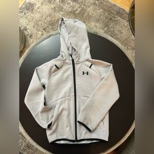 Under Armour Kids' Light Gray Zip-Up Hoodie